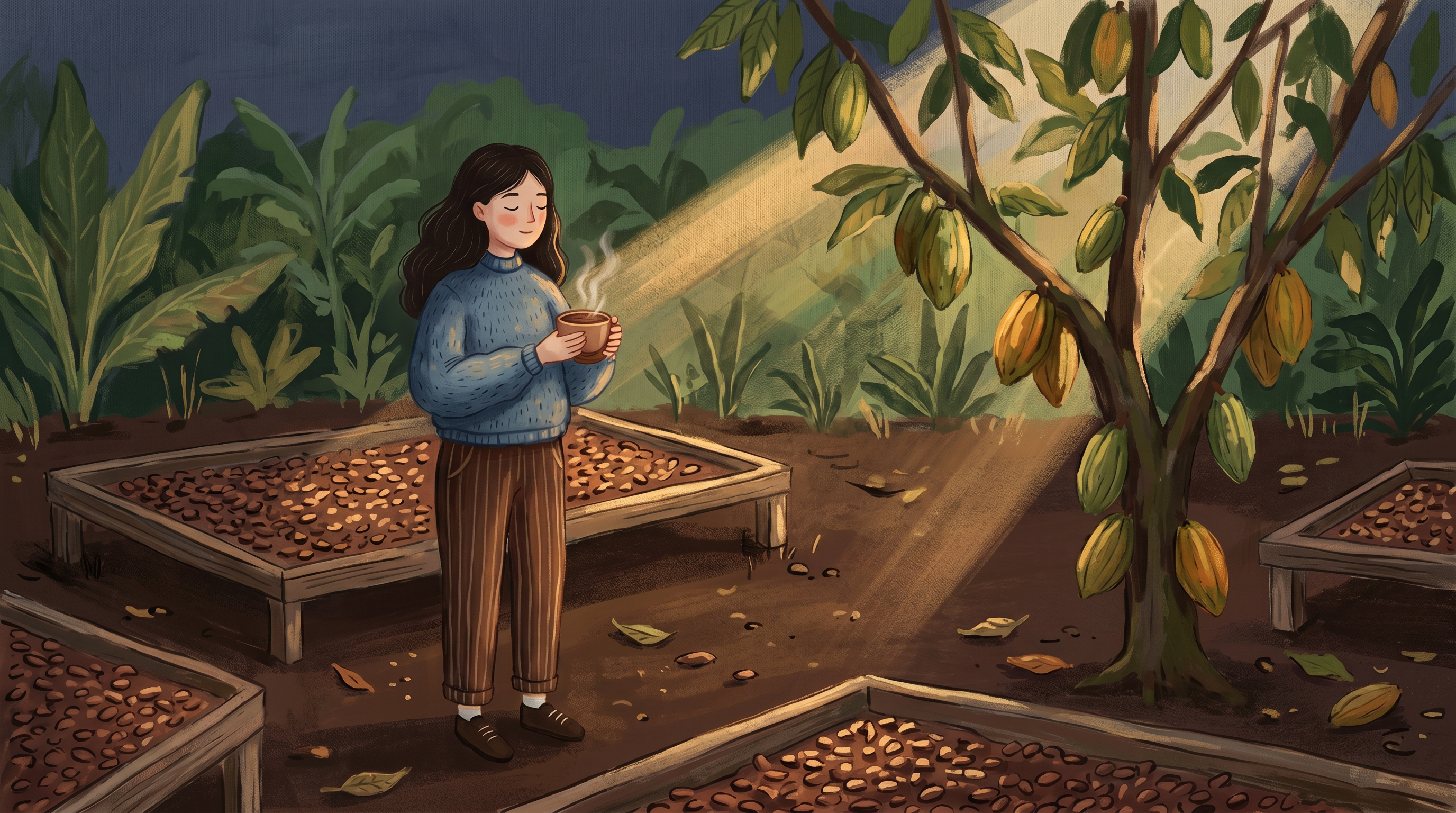Farm2Bar process, cacao fermentation, from bean to cacao